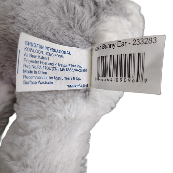 Hug Fun Wolf Husky Dog Puppy Plush 10" With Bunny Ears Stuffed Animal - Picture 8 of 8